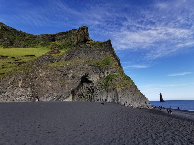 Black sand beach